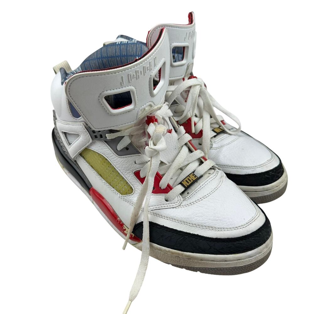 Nike Air Jordan Spizike White Fire Red Black Sneakers Size 12 - Picture 2 of 7